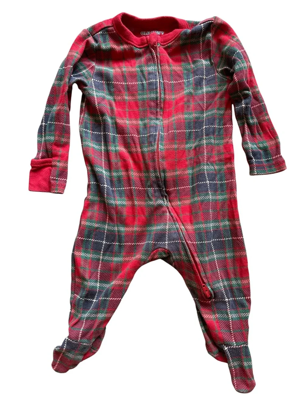 Old Navy lot of 7 footed two way zip closure sleeper footed Christmas pajamas